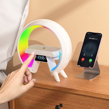 🔥Last Day 49% Off🔥Multifunctional Bluetooth Speaker - Colorful Atmosphere Light Wireless Charging and Clock All-in-one Machine
