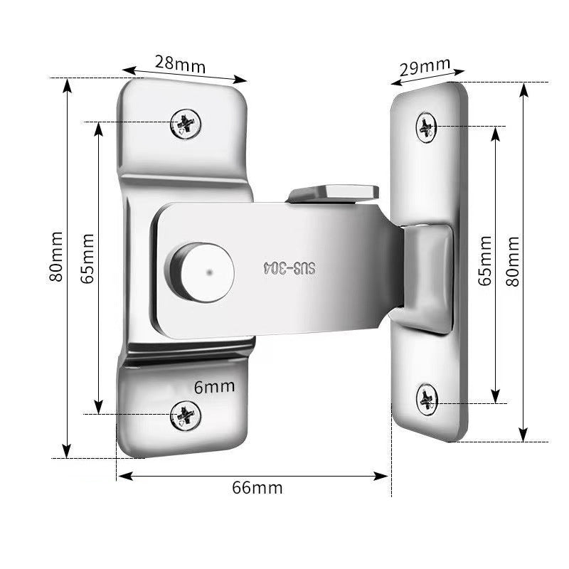 90-Degree Right Angle Sliding Door Lock Latch