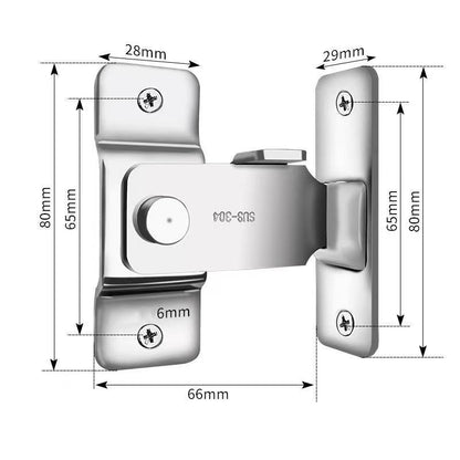 90-Degree Right Angle Sliding Door Lock Latch