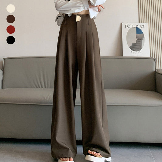 Women's High-Waisted Wide-Leg Suit Pants