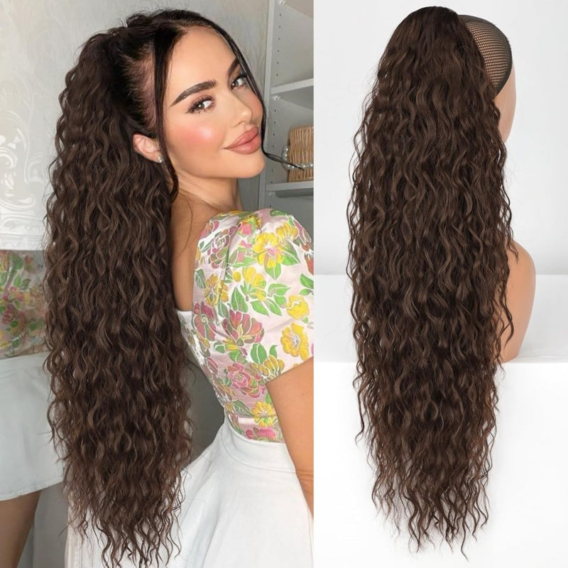 🫧🫧Limited Price ￡14.99-Last Day Promotion 49%OFF🫧Curly Wavy Frizzy Hair Extension with Ponytail