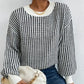 🍂Women's Knit Ribbed Pullover Round Neck Sweater