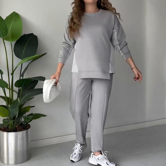 👗49% OFF✨2-Piece Lounge Set In Color Block Design For Women