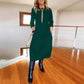 🎀Limited Sale 50% OFF🎀Women’s Casual Solid Color Round-neck Dress with Pockets