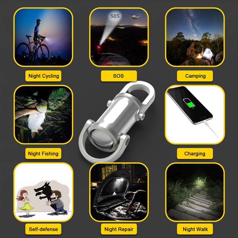 😍HOT SALE 50% OFF🔥Buy 2 get 10% off💥1200LM Super Bright Mini Keychain Flashlight Waterproof