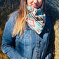 Women's Printed Neck Warmer with Button