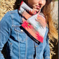 Women's Printed Neck Warmer with Button