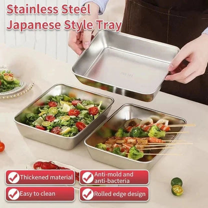 🔥BUY 1 GET 1 FREE 🌈📢Stainless Steel Square Plate