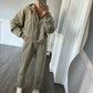 Hooded Top & Drawstring Pants 2-Piece Set