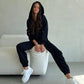 Hooded Top & Drawstring Pants 2-Piece Set