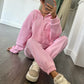 Hooded Top & Drawstring Pants 2-Piece Set