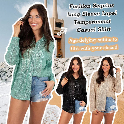 A effortlessly chic sequin shirt for pub nights or weekend brunches.