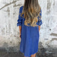 Women's Casual Denim Lapel Dress