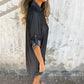 Women's Casual Denim Lapel Dress