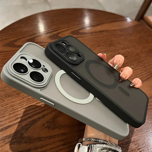 Magnetic Phone Case with Camera Lens Protector for iPhone Series