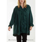 Women's Elegant Ruffled V Neck Blouse