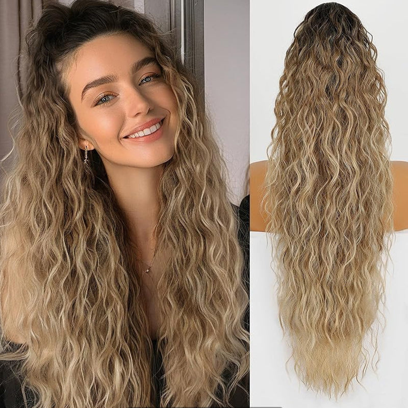 🫧🫧Limited Price ￡14.99-Last Day Promotion 49%OFF🫧Curly Wavy Frizzy Hair Extension with Ponytail