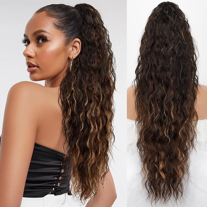 🫧🫧Limited Price ￡14.99-Last Day Promotion 49%OFF🫧Curly Wavy Frizzy Hair Extension with Ponytail