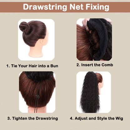 🫧🫧Limited Price ￡14.99-Last Day Promotion 49%OFF🫧Curly Wavy Frizzy Hair Extension with Ponytail