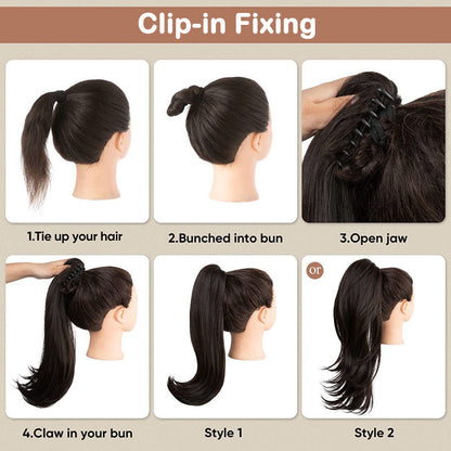 🫧🫧Limited Price ￡14.99-Last Day Promotion 49%OFF🫧Curly Wavy Frizzy Hair Extension with Ponytail