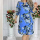 🔥Limited time Sale 49%💝Women's Floral Print Knee-Length Dress