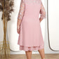 🌸Spring Specials💐 Women's Embroidered Chiffon Splicing Round Neck Dress