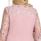 🌸Spring Specials💐 Women's Embroidered Chiffon Splicing Round Neck Dress