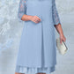 🌸Spring Specials💐 Women's Embroidered Chiffon Splicing Round Neck Dress
