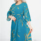 💃Elegant, loose midi dress with ruffled sleeves