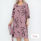 💃Elegant, loose midi dress with ruffled sleeves