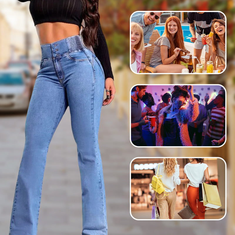 🔥Hot Sale🔥 Stretch flare jeans with a high waist