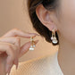 Pearl Cat's Eye Stone Earrings