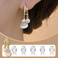 Pearl Cat's Eye Stone Earrings