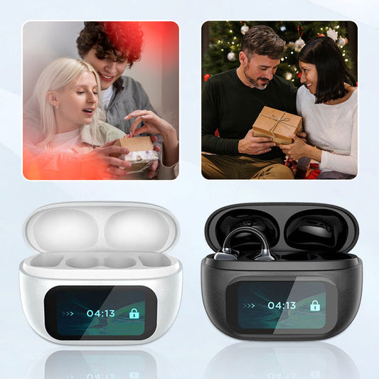 🔥2025 New Arrivals Hot Sale🎧Ear Clip-on Smart Color Screen Intelligent Translation Headset