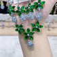 🌿 Spring Specials 🌿Floral Zirconia Earrings Necklace Set