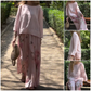 💖Hot Selling 49%OFF💖Solid Tops ＆ Floral Wide-Leg Pants (2-Piece Set)