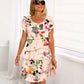 🔥HOT SALE 🌸 New Products🌈 Multi-plant Floral Print Cascade Dress