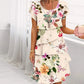 🔥HOT SALE 🌸 New Products🌈 Multi-plant Floral Print Cascade Dress