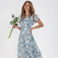 💐 SALE 50% OFF💐Short Sleeve Long Dress with Floral Print