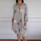 Women's Casual Printed Button-Down Shirt Dress
