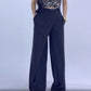 Women's Irregular High Waist Wide-Leg Pants