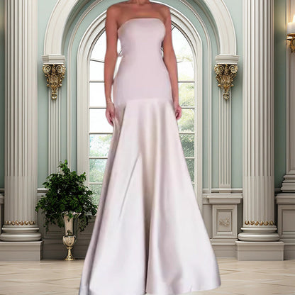 Elegant Off-Shoulder A-Line Long Dress