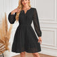 💕Limited Time 49% Off💕Women's V-Neck Long Sleeve Hollow Out Dress