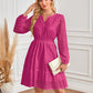 💕Limited Time 49% Off💕Women's V-Neck Long Sleeve Hollow Out Dress