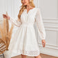 💕Limited Time 49% Off💕Women's V-Neck Long Sleeve Hollow Out Dress