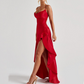 Women's Spaghetti Strap Bodycon Split Maxi Dress
