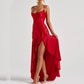 Women's Spaghetti Strap Bodycon Split Maxi Dress