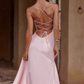 Women's Spaghetti Strap Bodycon Split Maxi Dress