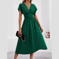 Women's V-neck Nipped-in Waist Dress