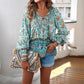 💖2025 New Products💖Women's Fashion Printed v-Neck Long Sleeve Shirt